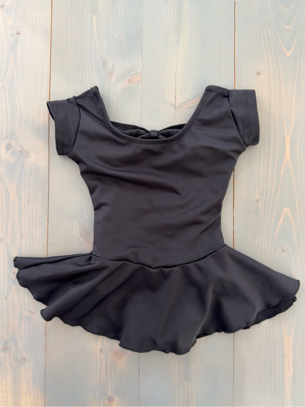 Eurotard Girls' Short Sleeve Black Dance Leotard Size XS